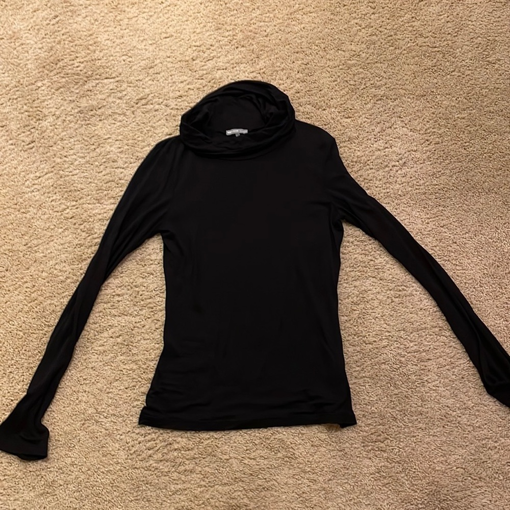 James Perse cowl neck turtleneck 3/large black